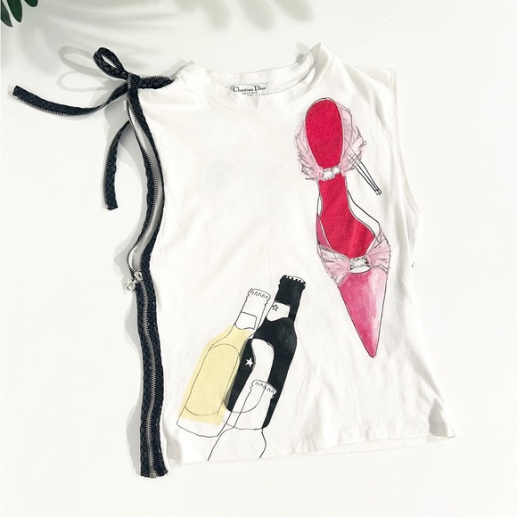 Dior Tops - Authentic Dior by Galliano Graphic Tank Top